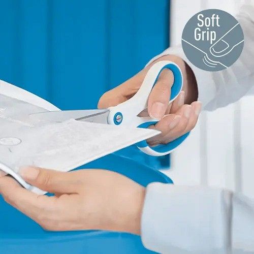 Škarje Leitz Wow Titanium 20,5 cm modre