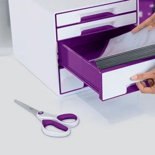 Škarje Leitz Wow Titanium 20,5 cm vijola