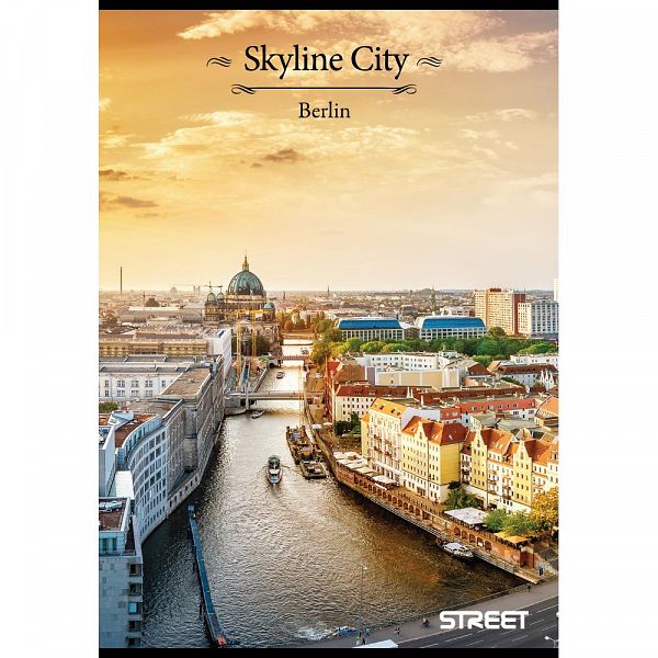 Zvezek A5 črte Street Skyline City 54L