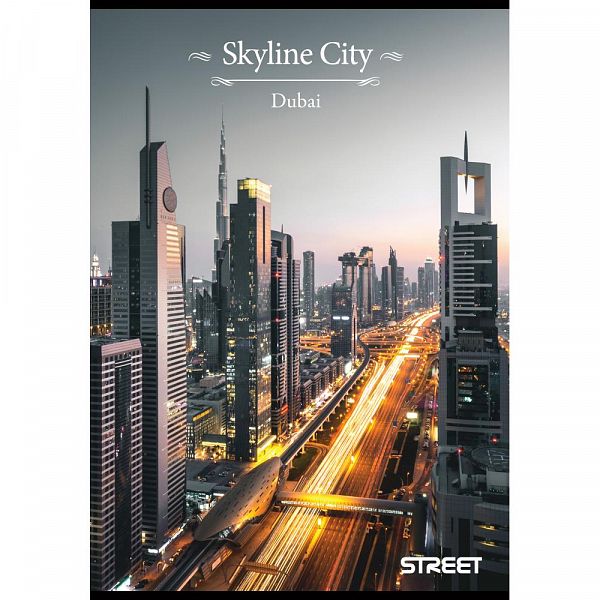 Zvezek A5 črte Street Skyline City 54L