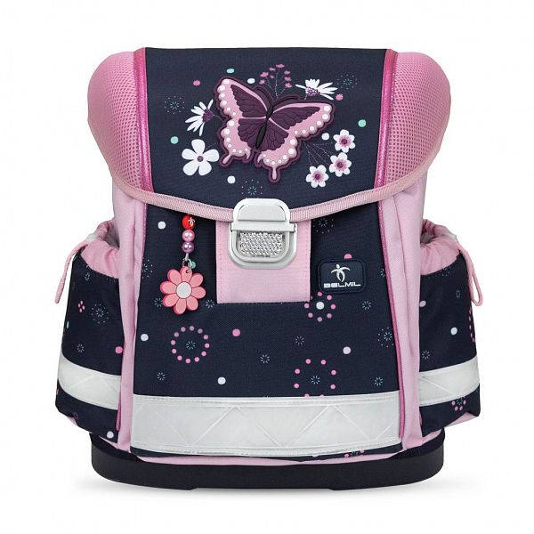 Šolska torba Belmil ABC Classy Midnight Butterfly