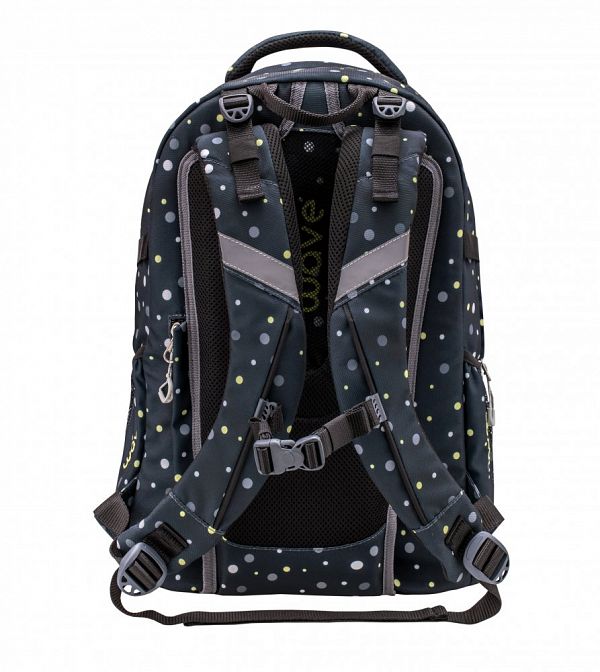 Šolska torba Belmil Wave Infinity Black and Yellow Dots