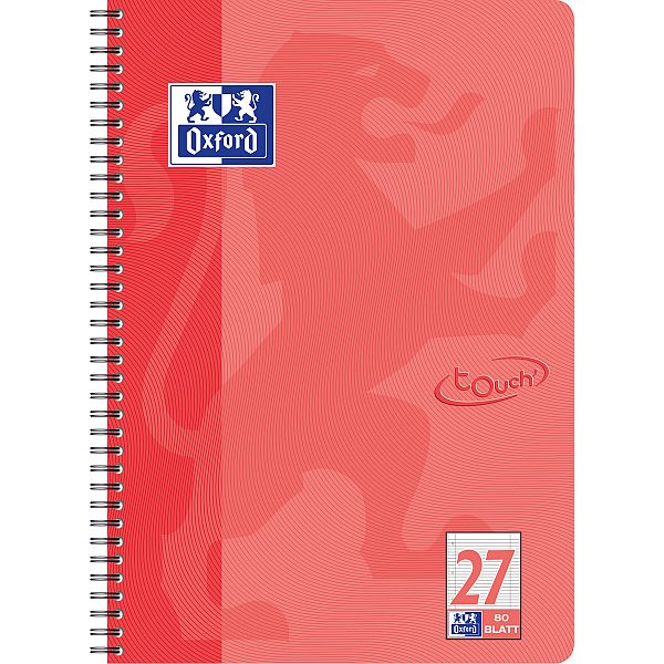 Spiralni blok A4  črte Oxford Coral