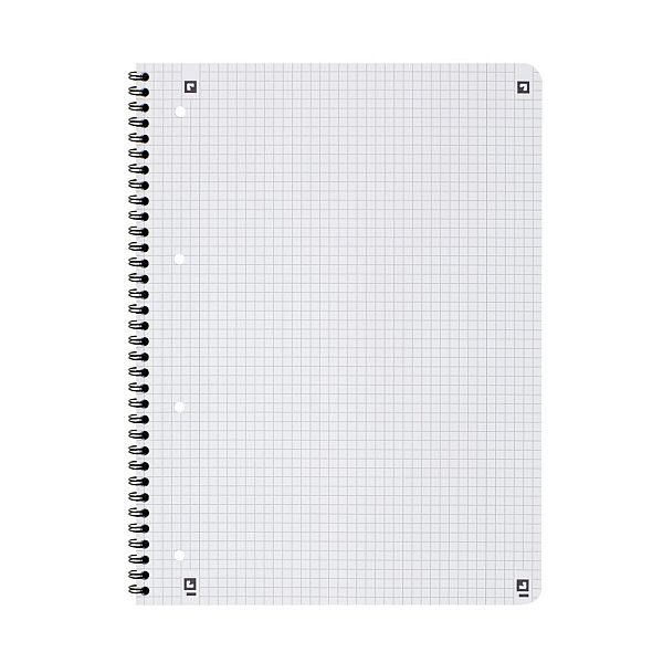 Spiralni blok A4  karo Oxford Black Grey