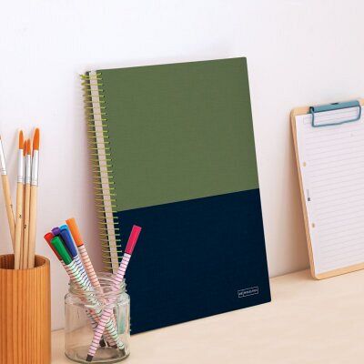 Spiralni blok A4 karo Miquelrius Green