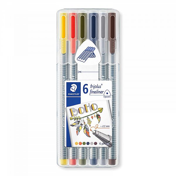 Fineliner Staedtler Triplus Boho 6/1 PVC