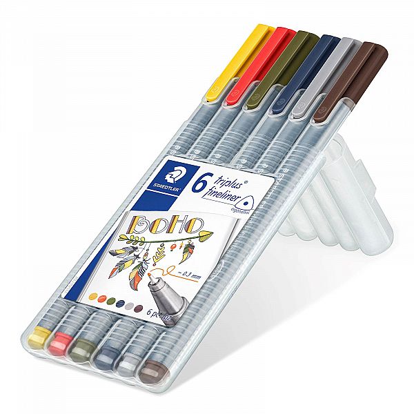 Fineliner Staedtler Triplus Boho 6/1 PVC