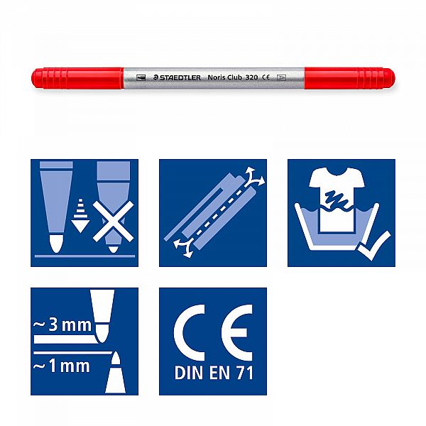 Flomastri Staedtler Noris Club obojestranski 10/1