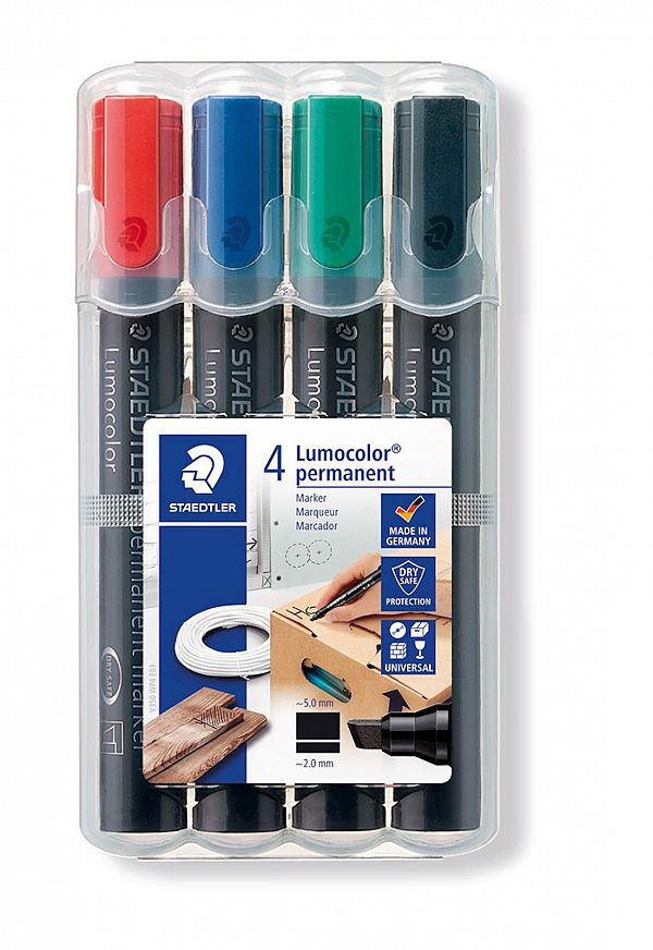 Flomastri Staedtler Lumocolor s poševno konico 4/1 