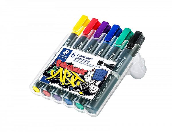 Flomastri Staedtler Lumocolor SB z odsekano konico 6/1 PVC