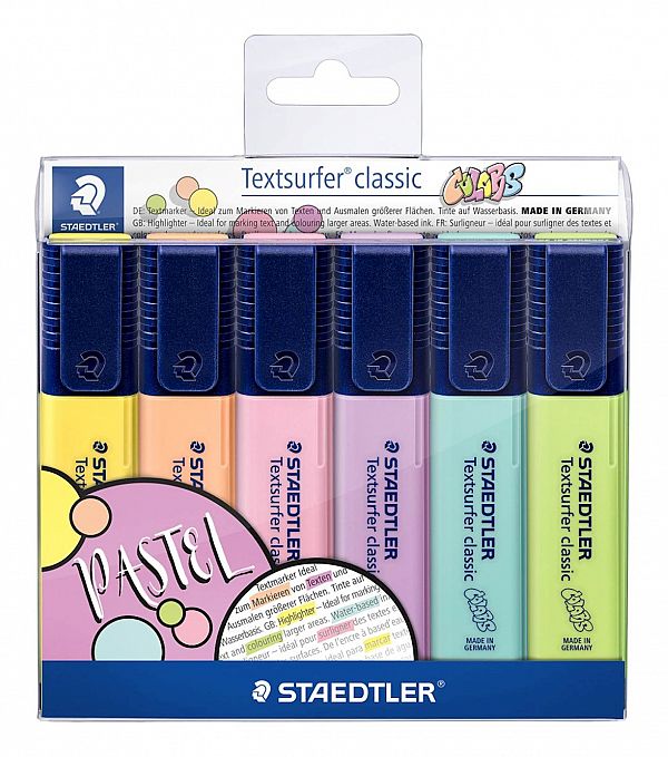 Označevalec teksta Staedtler Classic Pastel 6/1