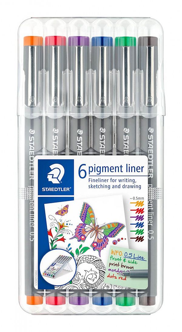 Fineliner Staedtler Pigment Liner 6/1 PVC