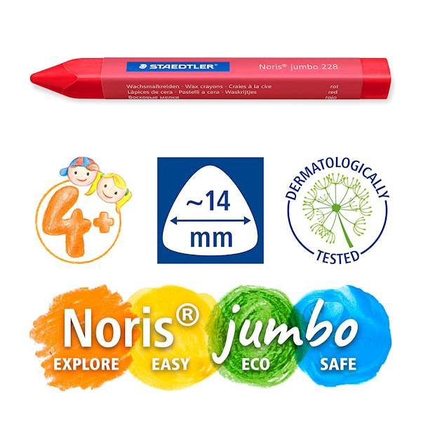 Voščenke Noris Club Jumpo trikotne 12/1
