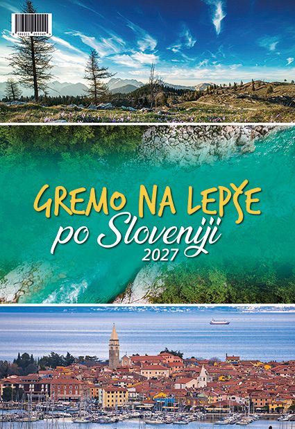 Koledar stenski 2027 JM Gremo na lepše po Sloveniji
