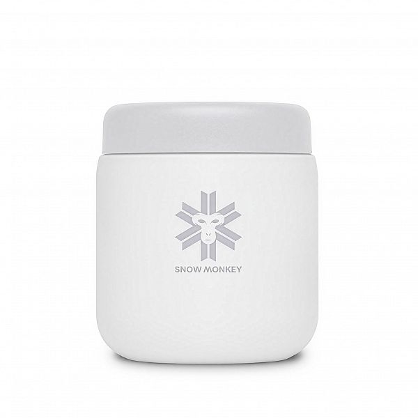 Termo posoda Snow Monkey Foodie Midi 0.48 L Oblačno bela