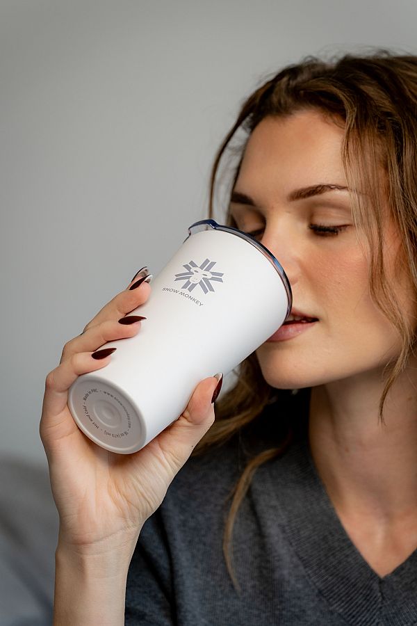 Termo lonček Snow Monkey Enjoyer 0.47 L Oblačno bel