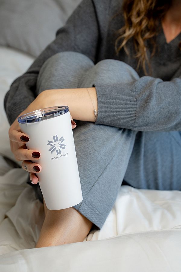 Termo lonček Snow Monkey Enjoyer 0.47 L Oblačno bel