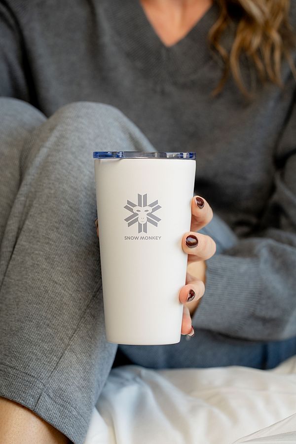 Termo lonček Snow Monkey Enjoyer 0.47 L Oblačno bel