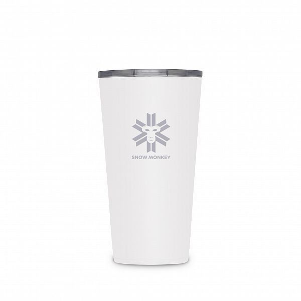 Termo lonček Snow Monkey Enjoyer 0.47 L Oblačno bel