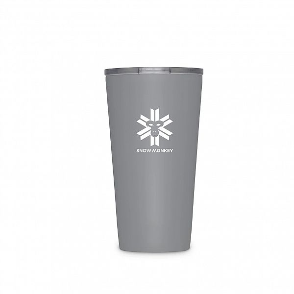 Termo lonček Snow Monkey Enjoyer 0.47 L Svetlo siv