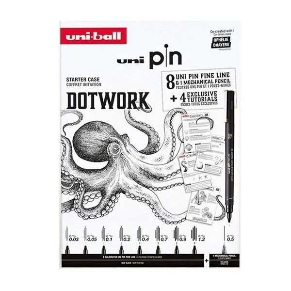 Fineliner Uni Pin Urban Dotwork Starter Kit 8/1 (0.03mm-1.2mm)