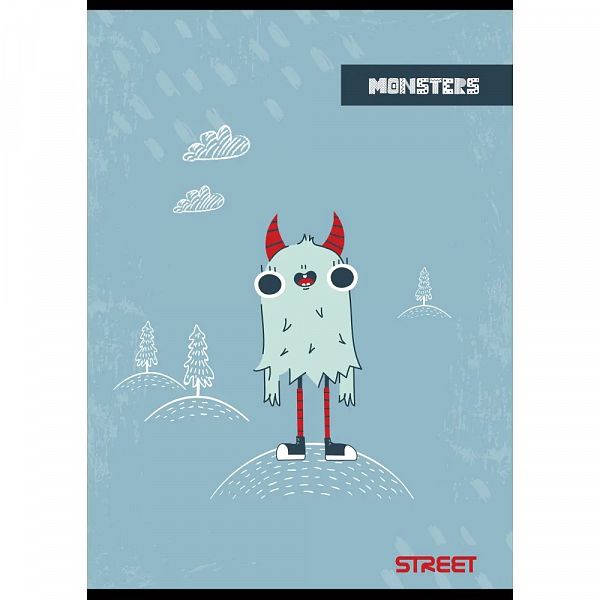 Zvezek A4 brezčrtni Street Monsters 54L