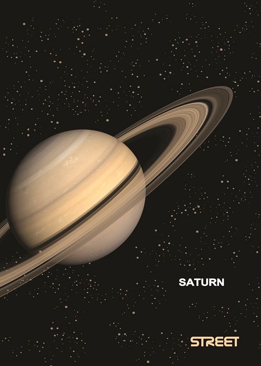 Zvezek A4 karo Street Planets 54L