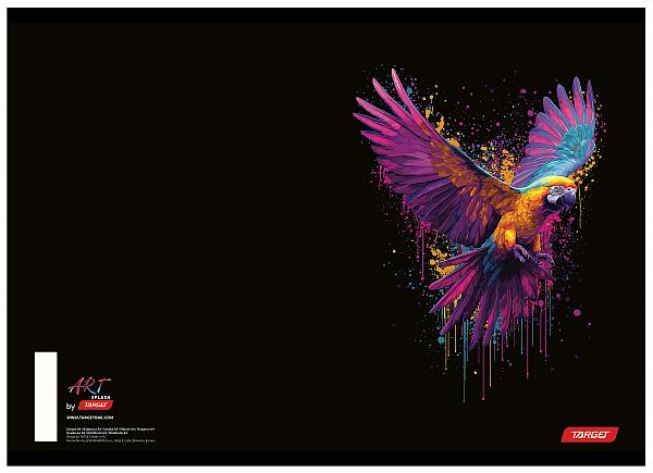 Zvezek A4 karo Target Art Splash 54L