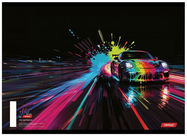 Zvezek A4 karo Target Art Splash 54L