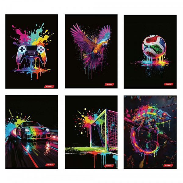 Zvezek A4 karo Target Art Splash 54L