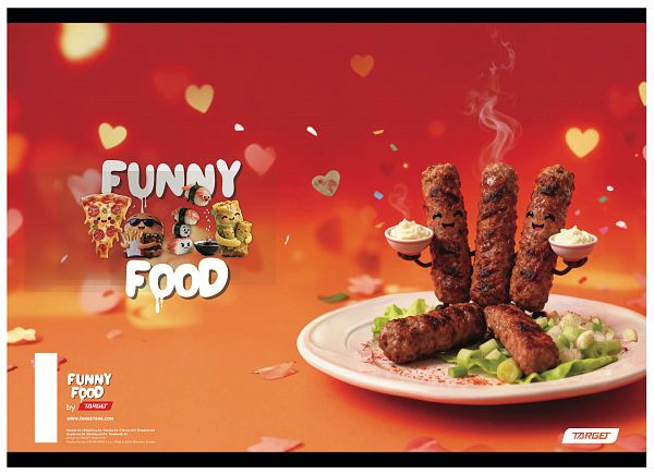 Zvezek A4 črte Target Funny Food 54L