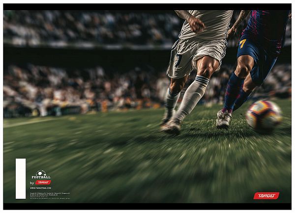 Zvezek A5 črte Target Football 54L