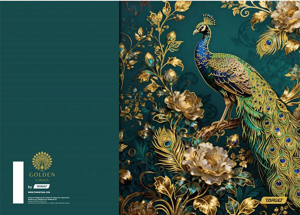 Zvezek A4 karo Target Golden Garden 54L