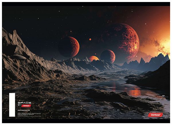 Zvezek A4 brezčrtni Target Space 54L