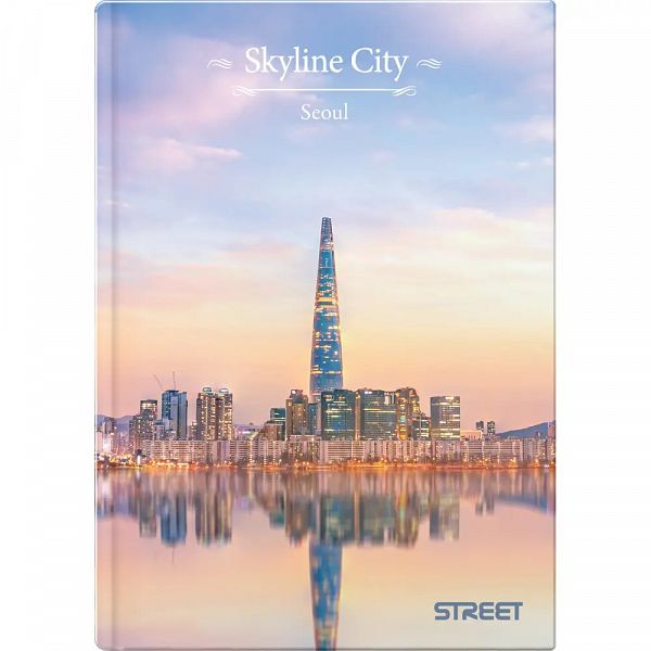 Zvezek s trdimi platnicami A4 karo Skyline 96L 